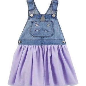 Oshkosh unicorn overalls tulle dress 5T girl